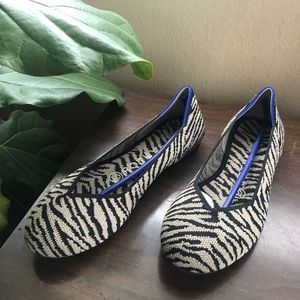 Rothy’s Round Toe Black Zebra